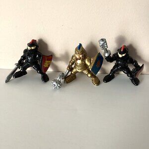 Vintage 1994 Adventures Black and Gold Knights Toy Action Figures Collectable